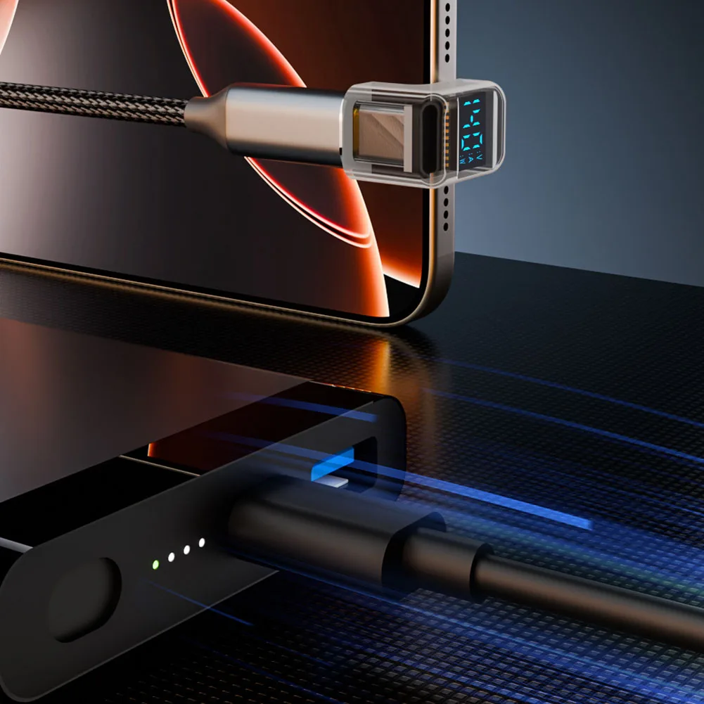 1pc 140W 40Gbps Fast Charging Converters 180° Male To Type C Female Data Adapter 8K Support High-speed Phone Connectors
