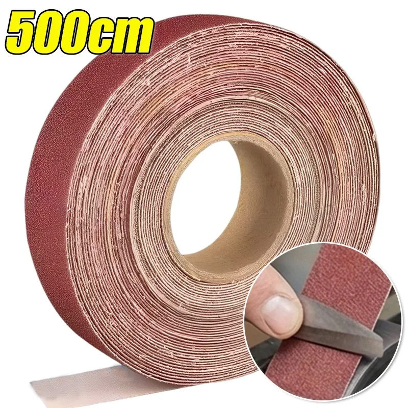 

500cm Abrasive Sandpaper Roll Emery Cloth Sanding Abrasive Sheets For Wood Furniture Metal Rust Removal Polishing Abrasive Tools