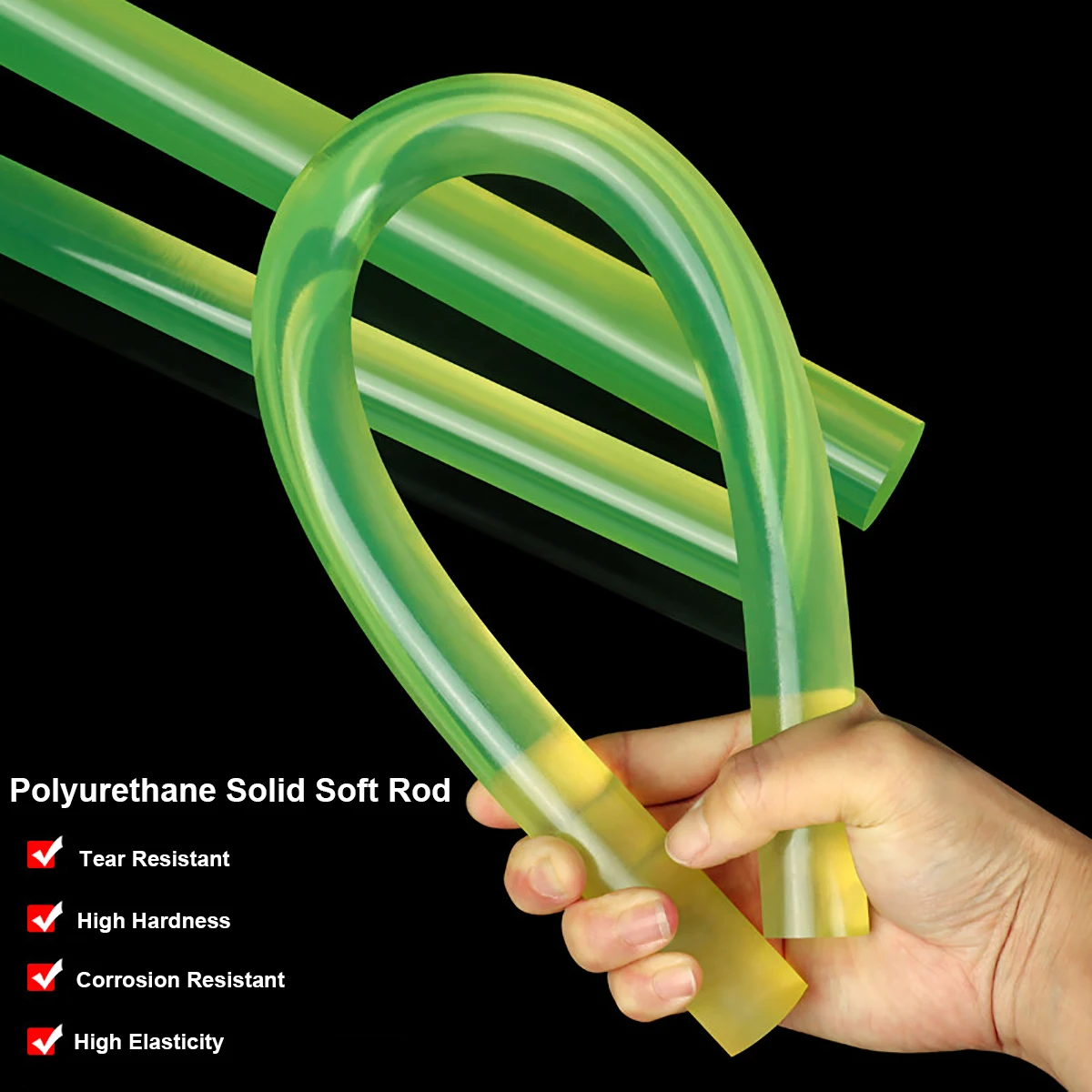 1Pcs Solid PU Polyurethane Rod Diameter 2/3/4/5/6/8/10 - 55mm Hardness 80A Shore Elastic Stretch Sticks Plastic Rod Length 500mm