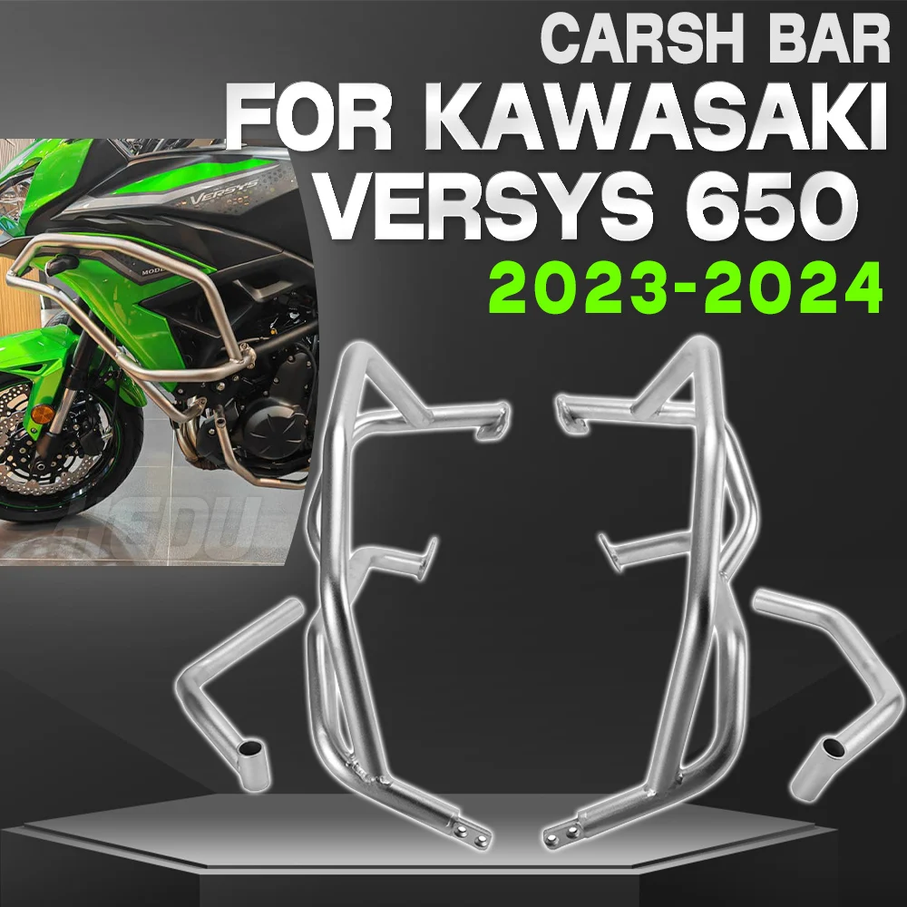 

Motorcycle Engine Guard Crash Bars For Ka-wasaki Versys650 Highway Bumper Falling Protector For Kawasaki Versys 650 2023 2024