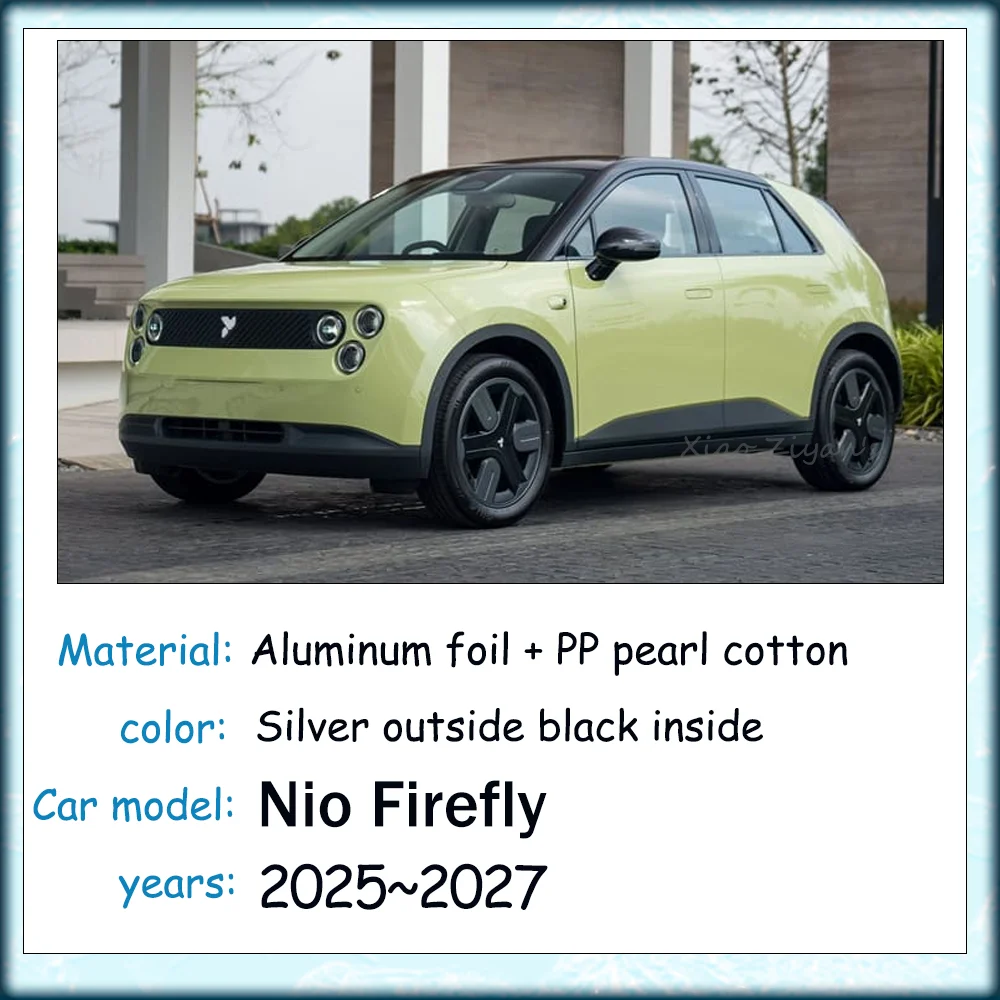 For Nio Firefly 2025~2027 2026 Car Skylight Sunshade Side Window Windshield Sun Shade UV Protector Parasol Interior Accessories