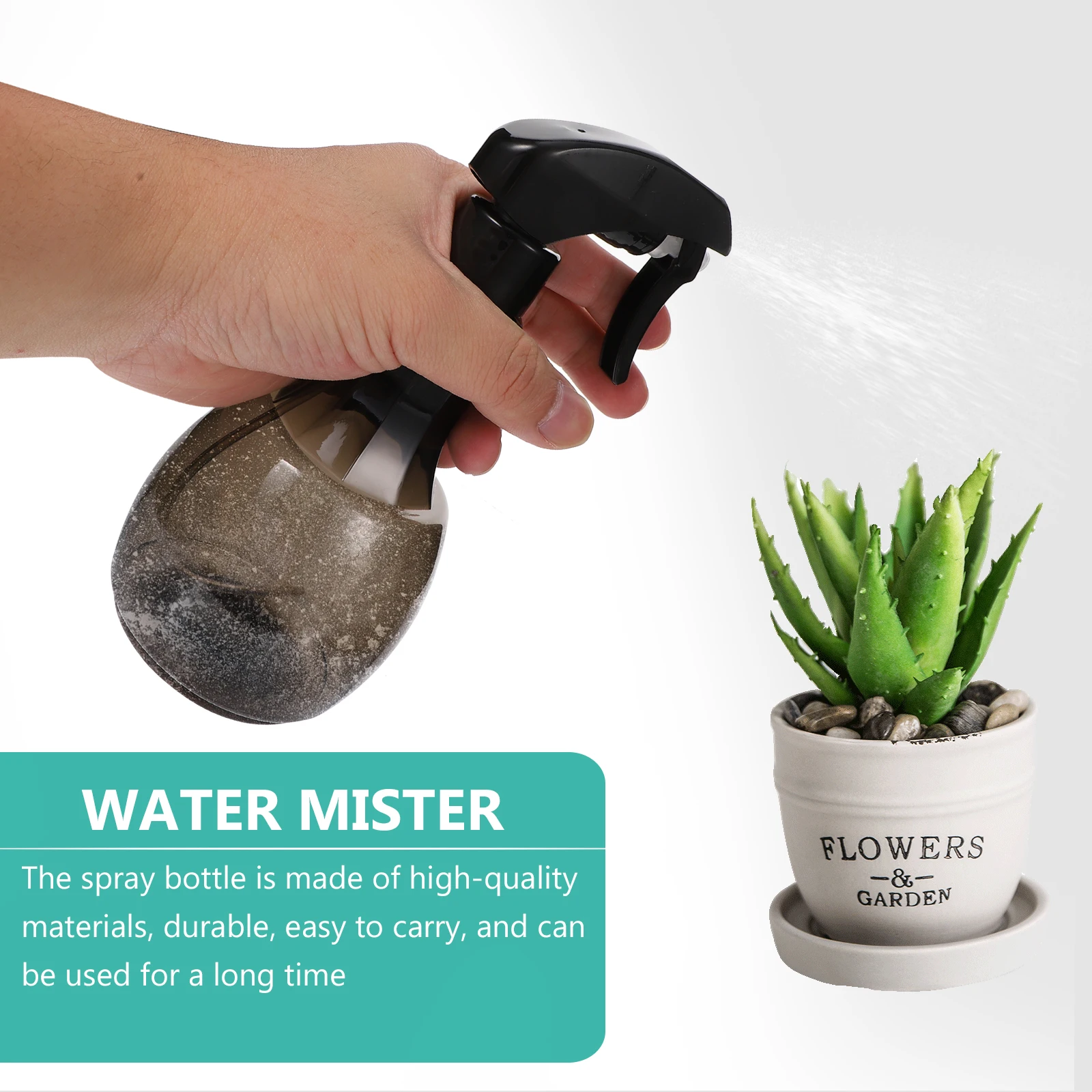 

1pc 400Ml Large Capacity Spray Bottle High Pressure Mist Sprayer For Hairdressing Barber Shop Refillable Plastic Liquid