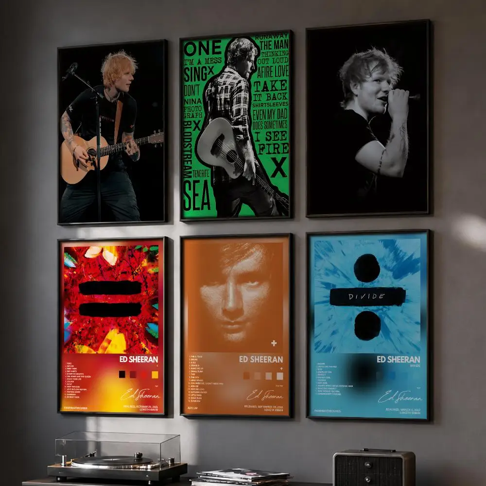 Ed S-Sheeran Singer Album Poster HD Home Wall Stickers House Hallway Living Room Bedroom Bar Office Decor Art Prints