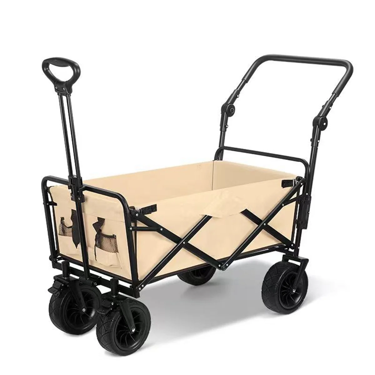 

Superior Foldable Folding Cart Push Handle Lightweight Extendable Cart Trolley Handle Accessories Wagon Cart Equipment