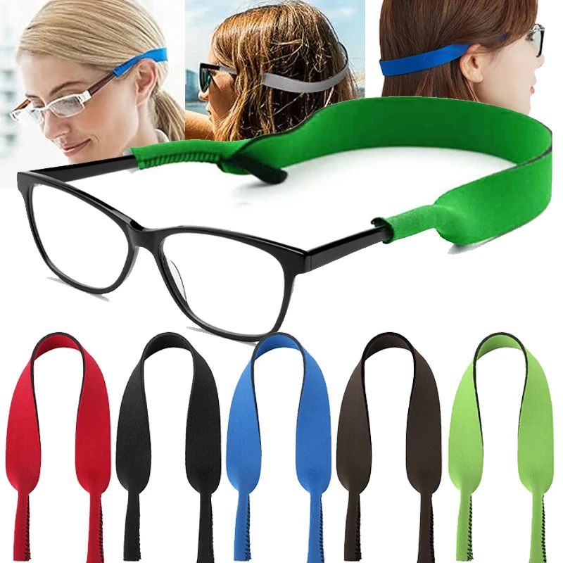 1pcs Widen Floating Glasses Sunglasses Stretchy Band Cord Holder Neoprene Sunglasses Eyeglass Band Floater Cord Belt 42*2cm