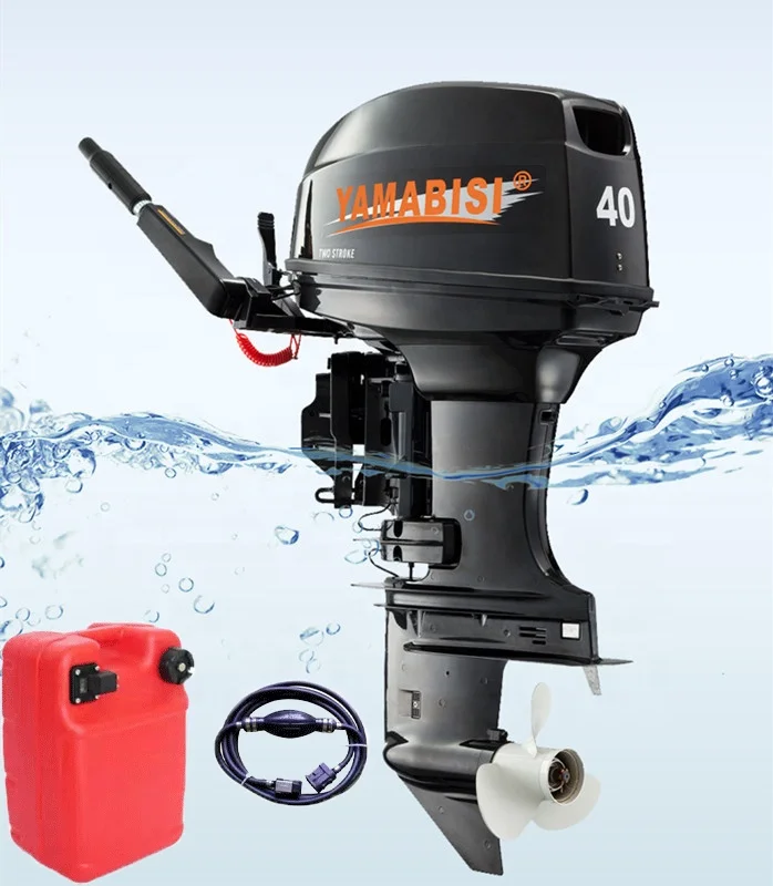 YAMABISI Long Shaft Outboard Motor 40HP 2 Stroke Engine Manual Boat Moter Tiller/remote Control