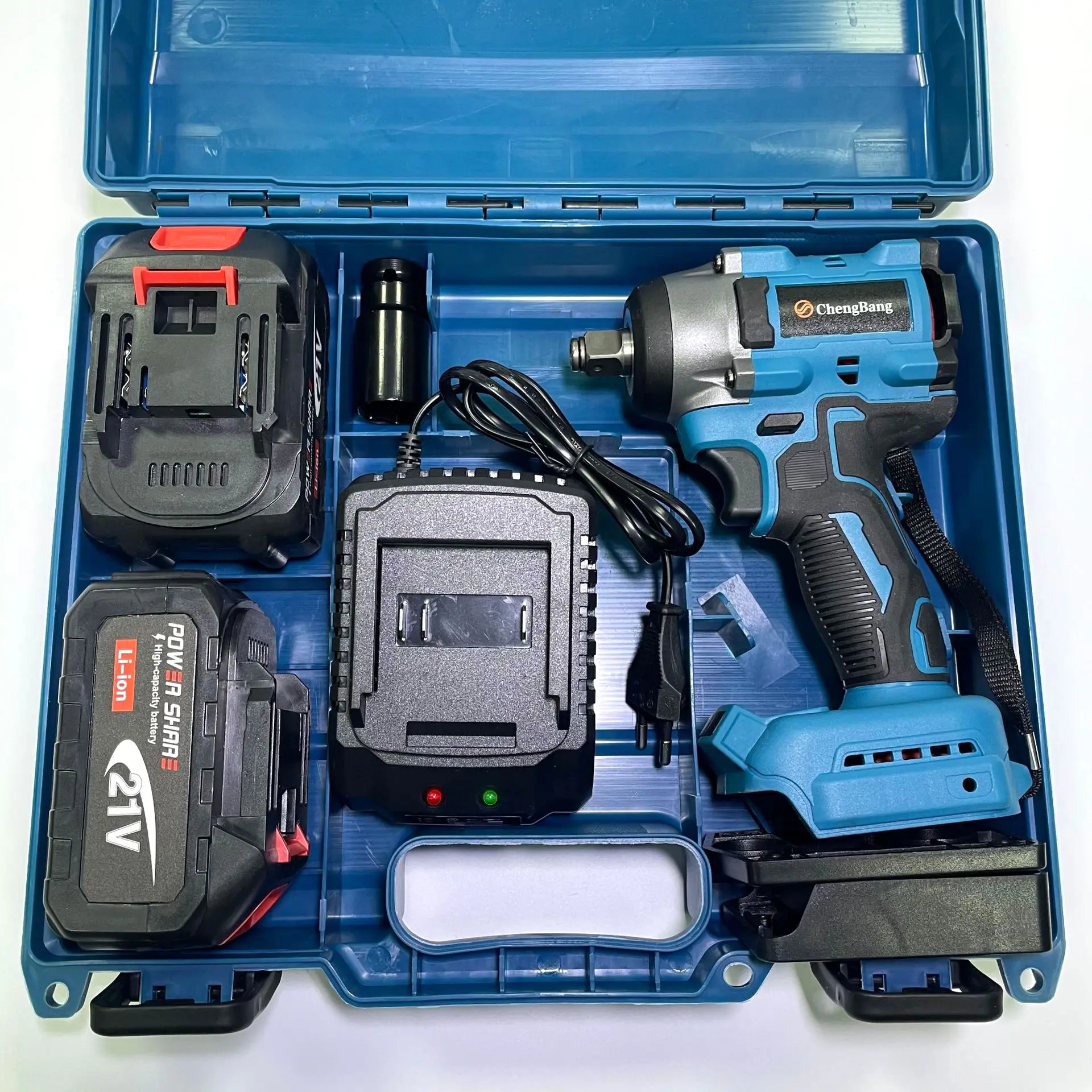 21V Rechargeable Brushless Electric Impact Wrench 1000N.m Li-ion Battery Powered Portable Multifunctional Cordless Torque Wrench