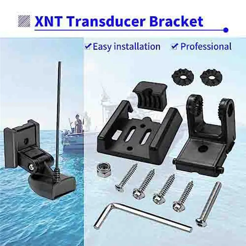 Mar.1 PCS Transducer Bracket Black Plastic For 7400931 XNT,Transducer Mount For XHS Model Transducers For XNT 9 20