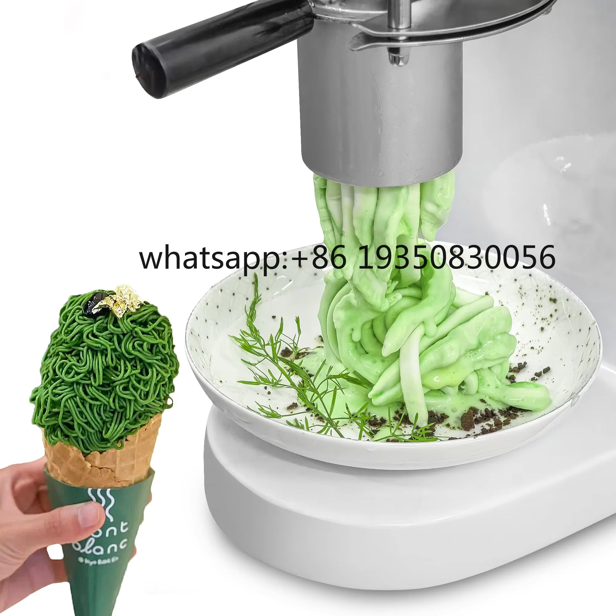 Innovative Design 4 Shapes Food Equipment Automatic Ice Cream Noodle Maker Spaghetti Press Ice Cream Machine