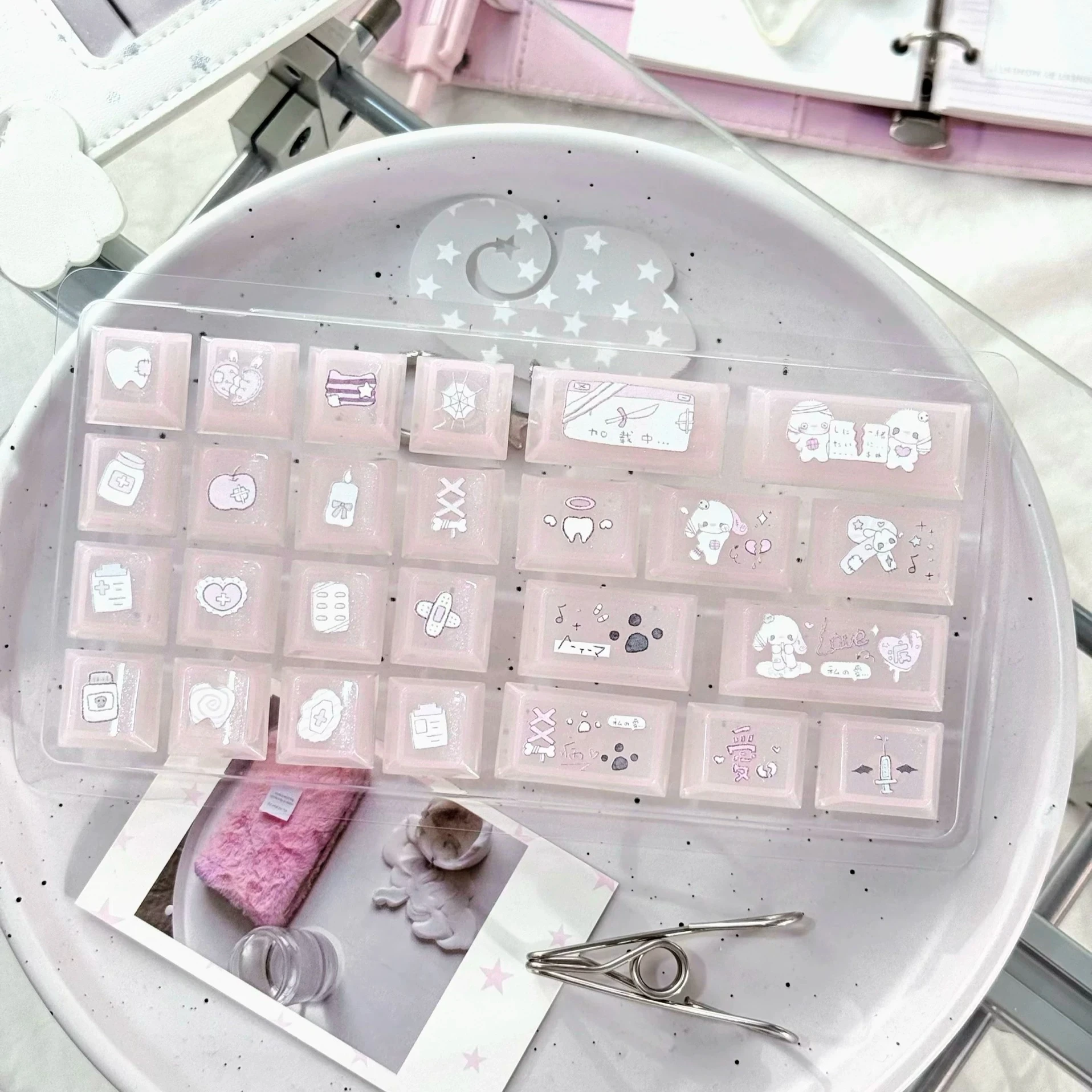 Sleepwalking Disorder Supplementary Key Set PC Light-transmitting Cherry Profile Keycaps for Mechanical Keyboard Accessories