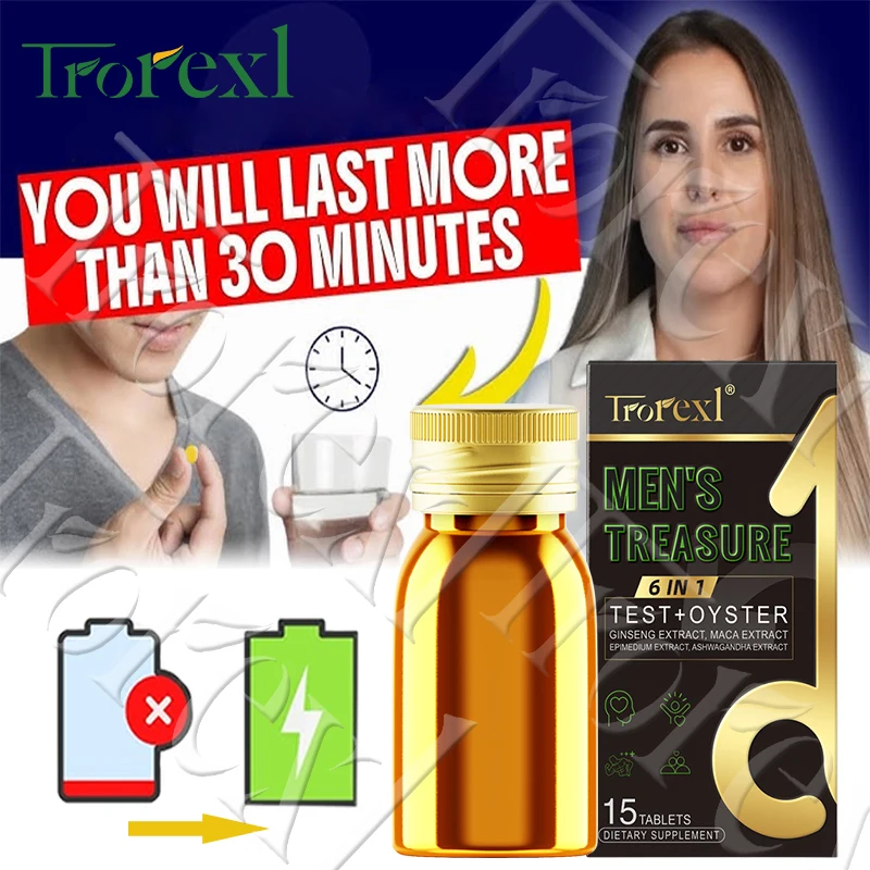 

Мужская добавка с макой, женьшенем, устрицей - поддержка повышения испытаний, выносливости, мужское исполнение