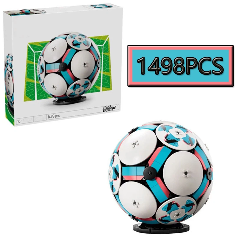 

1:1 MOC 1498PCS Creative Series Football Assembly Building Blocks Home Decoration Children's Puzzle Toys Birthday Gift