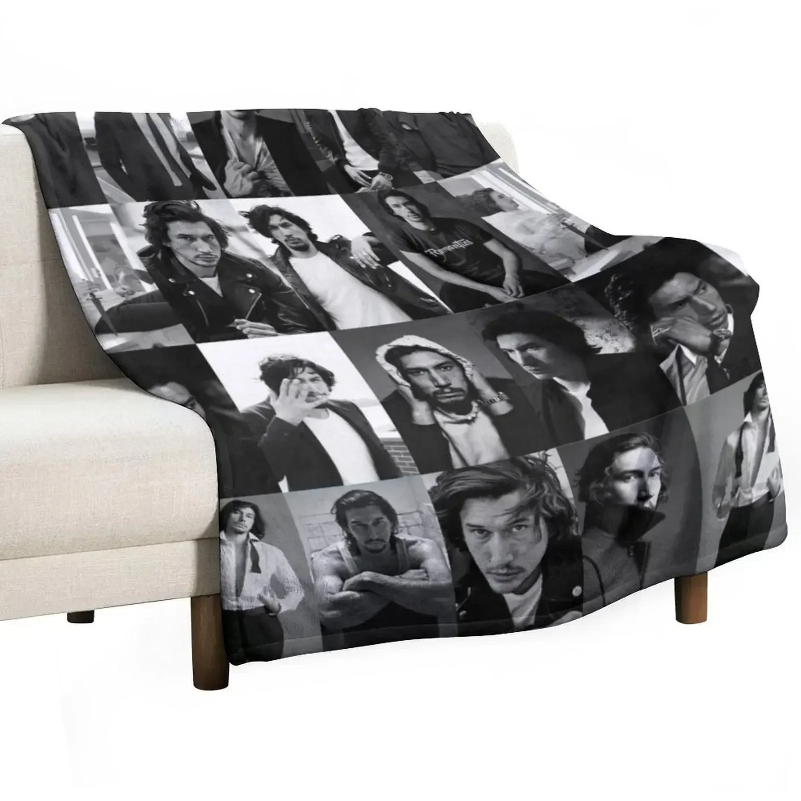 

Adam Driver Collage Throw Blanket halloween Blankets Sofas Of Decoration Furry Blankets For Baby Blankets