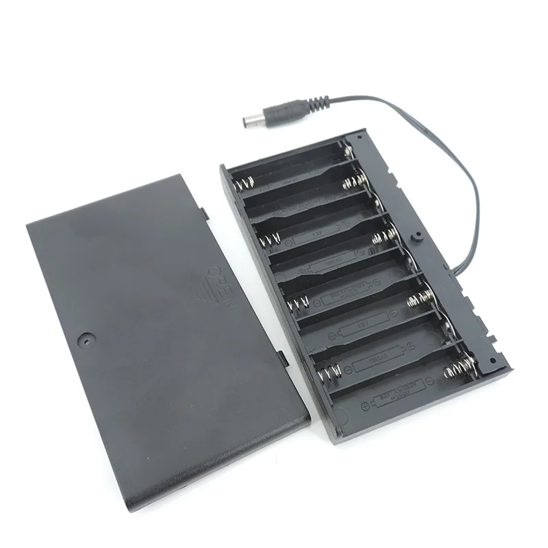 5pcs 12V 8 Solt AA Battery 1.5V 8x1.5V Holder Case Box 8AA with On/Off Switch Battery Holder DC 5.5x2.1mm Connector Cable H