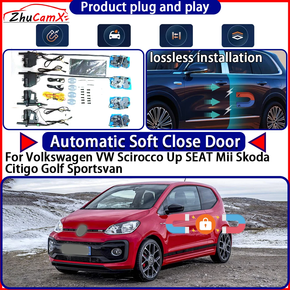 

Door Lock Actuator for Volkswagen VW Scirocco Up SEAT Mii Skoda Citigo Golf SportsvanSoft Close Door Kit Power Latch System Auto