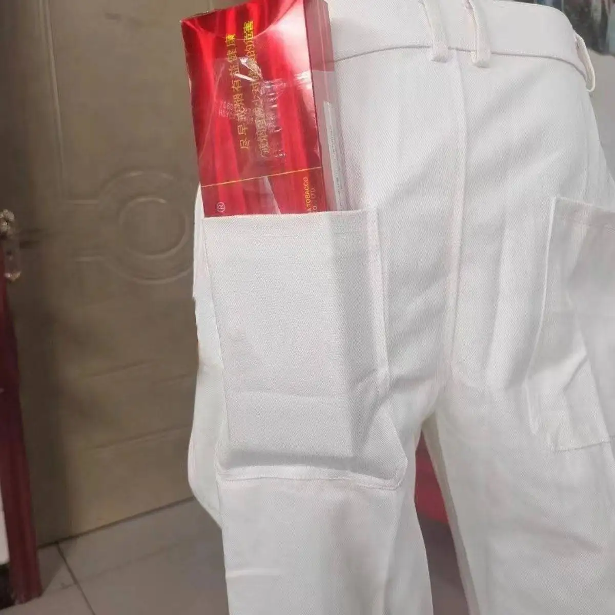 

Чисто белые огнестойкие хлопковые рабочие брюки для мужчин, брюки для поваров, защита от ожогов, спецодежда для сварщиков, толстовка с длинными рукавами и круглым вырезом