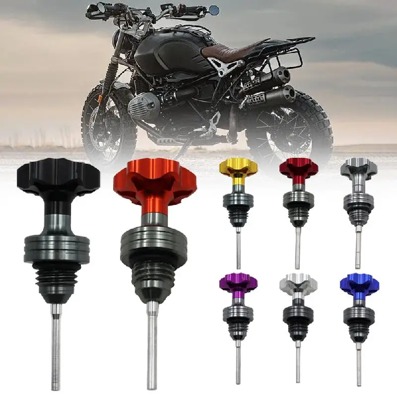 1pcs Scooter Motorcycle Engine Oil Dipstick Filler  Plug Engine Crankcase Oil Level Gauge  Plum Blossom Machine Oil Dipstick