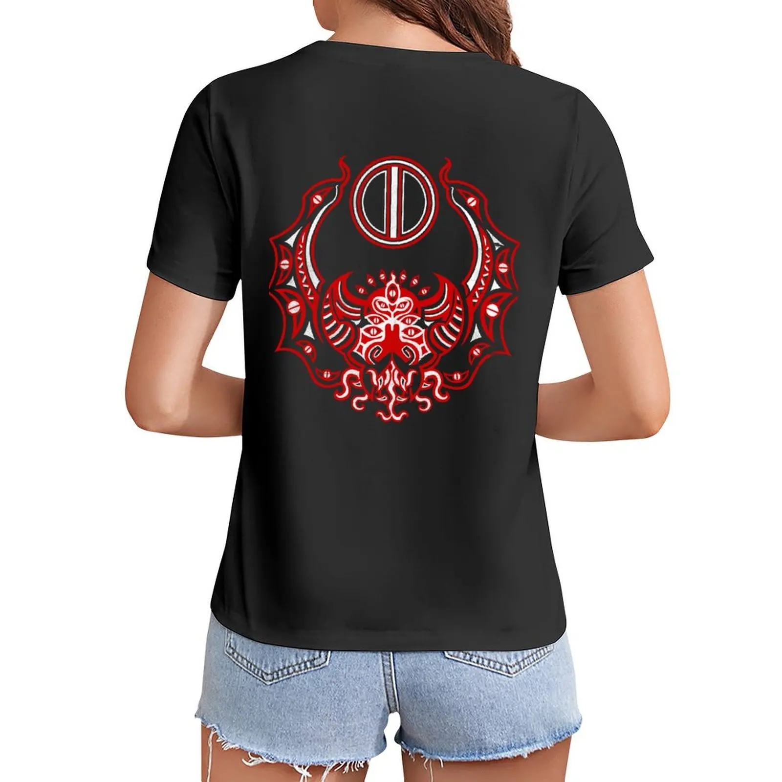 

The Crimson Bat Steed of the Red Goddess by Kalin Kadiev T-Shirt plain new edition cute tops tops T-shirts for Women