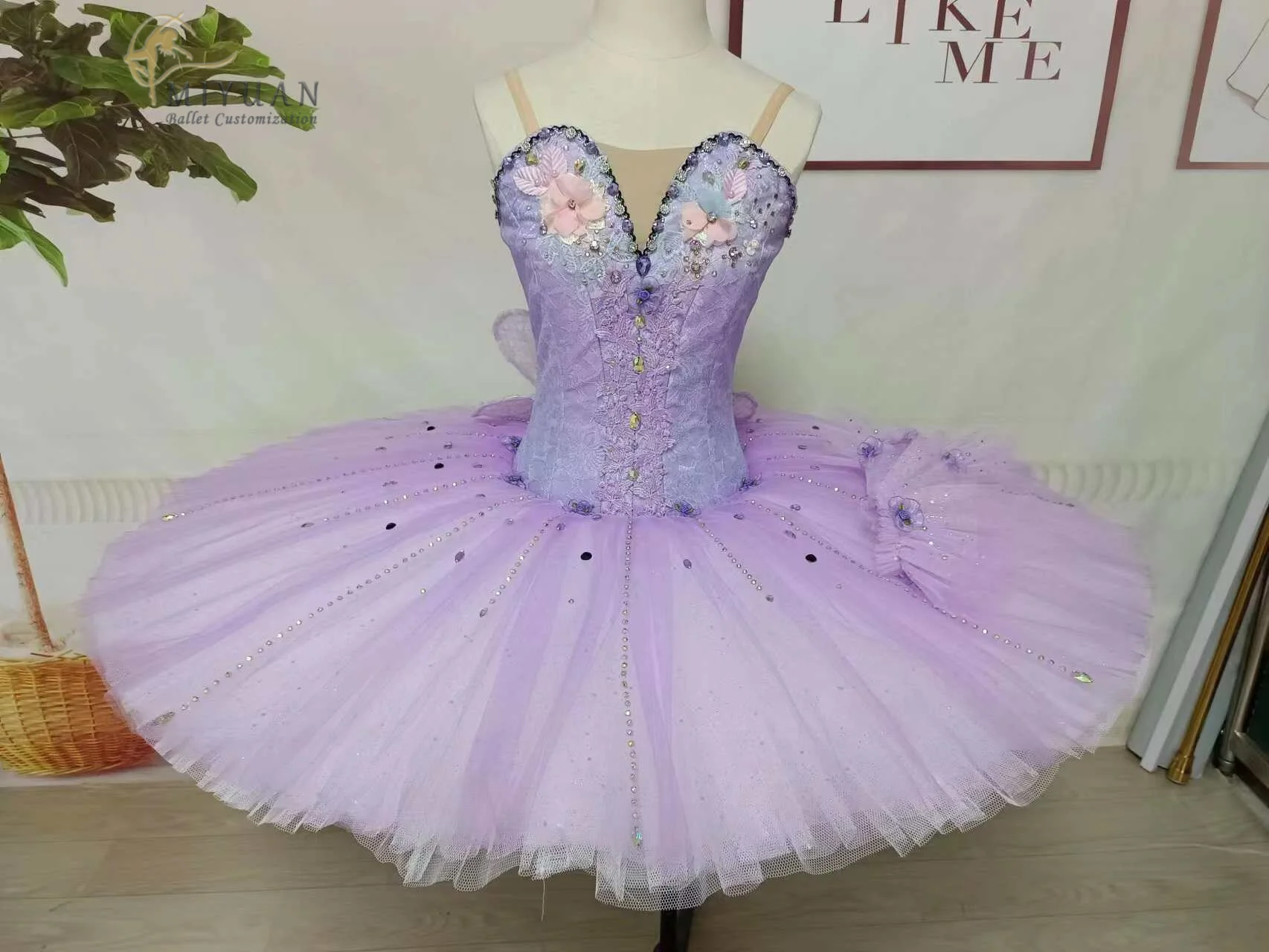 Disfraz de ballet de Bella Durmiente púrpura, variaciones de hadas, disfraces de competición de rendimiento personalizado profesional para adultos y niños