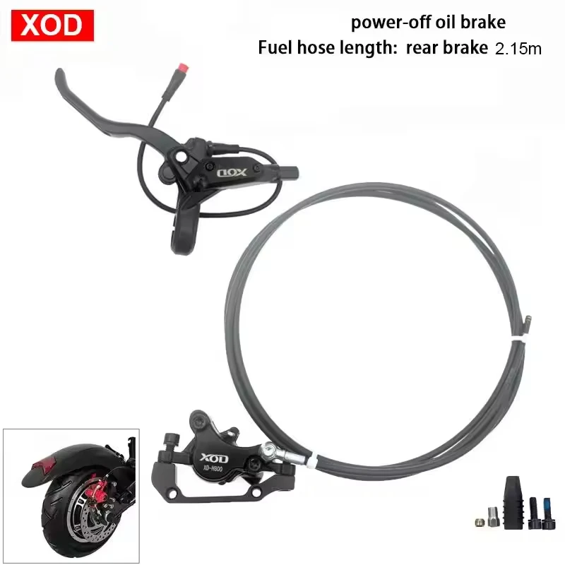 Electric Scooter Hydraulic Disc Brake Lever Caliper 2-Piston 4-Piston Replacement E Scooter Brake Pads System Parts Accessories