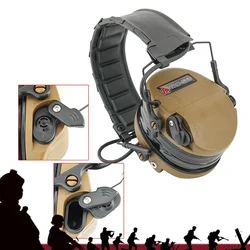 Sordn-auriculares de tiro por encima de la oreja de silicona, versión IPSC mejorada, protección auditiva, auriculares tácticos para Airsoft al aire libre, TAC-SKY