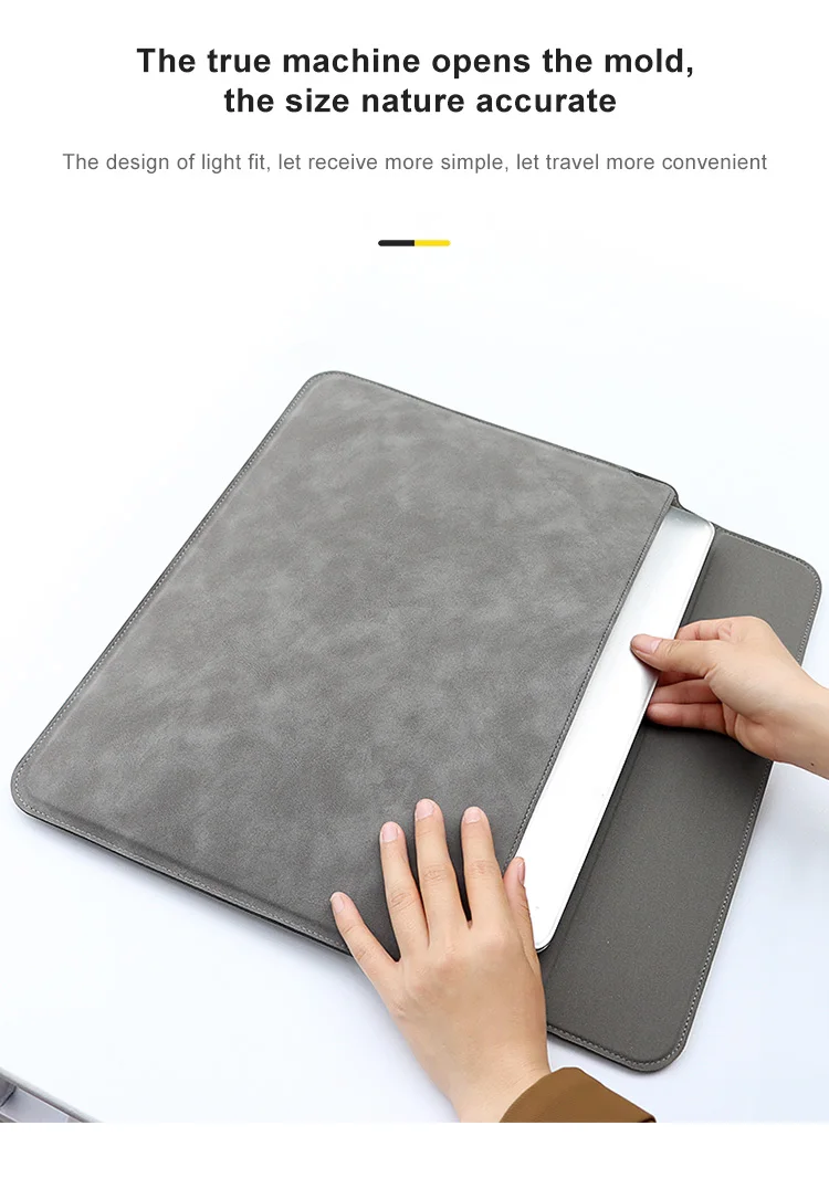 PU Leather Laptop Sleeve Bag For Macbook Air Pro 13 15 16 Case Notebook Cover For 13.3 14 15 15.6 inch Redmi Huawei Dell HP ASUS