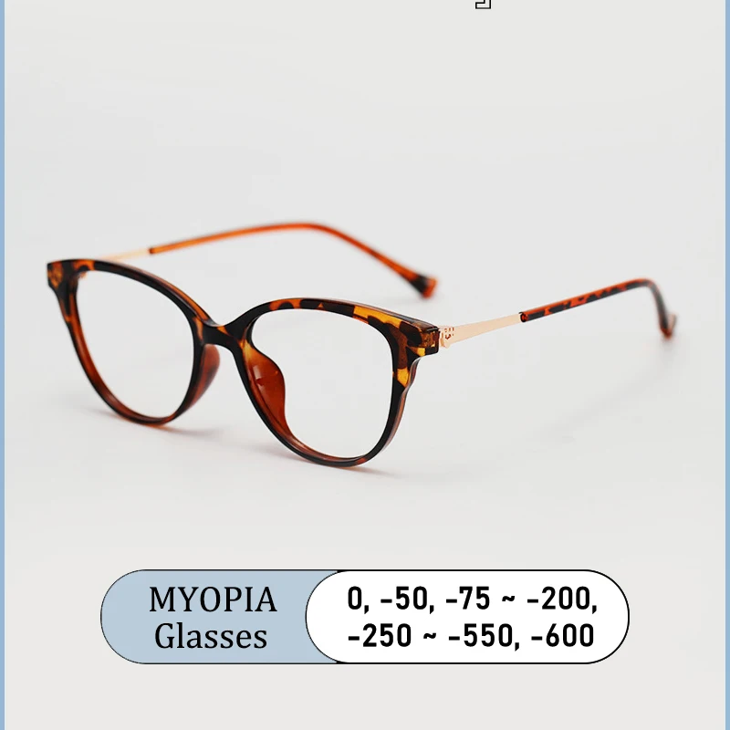 

Brand Design Japanese-style Cat-eye Small Frame Myopia Glasses Prescription Photochromic Anti Blue Ray Women Short Sight Eyewear