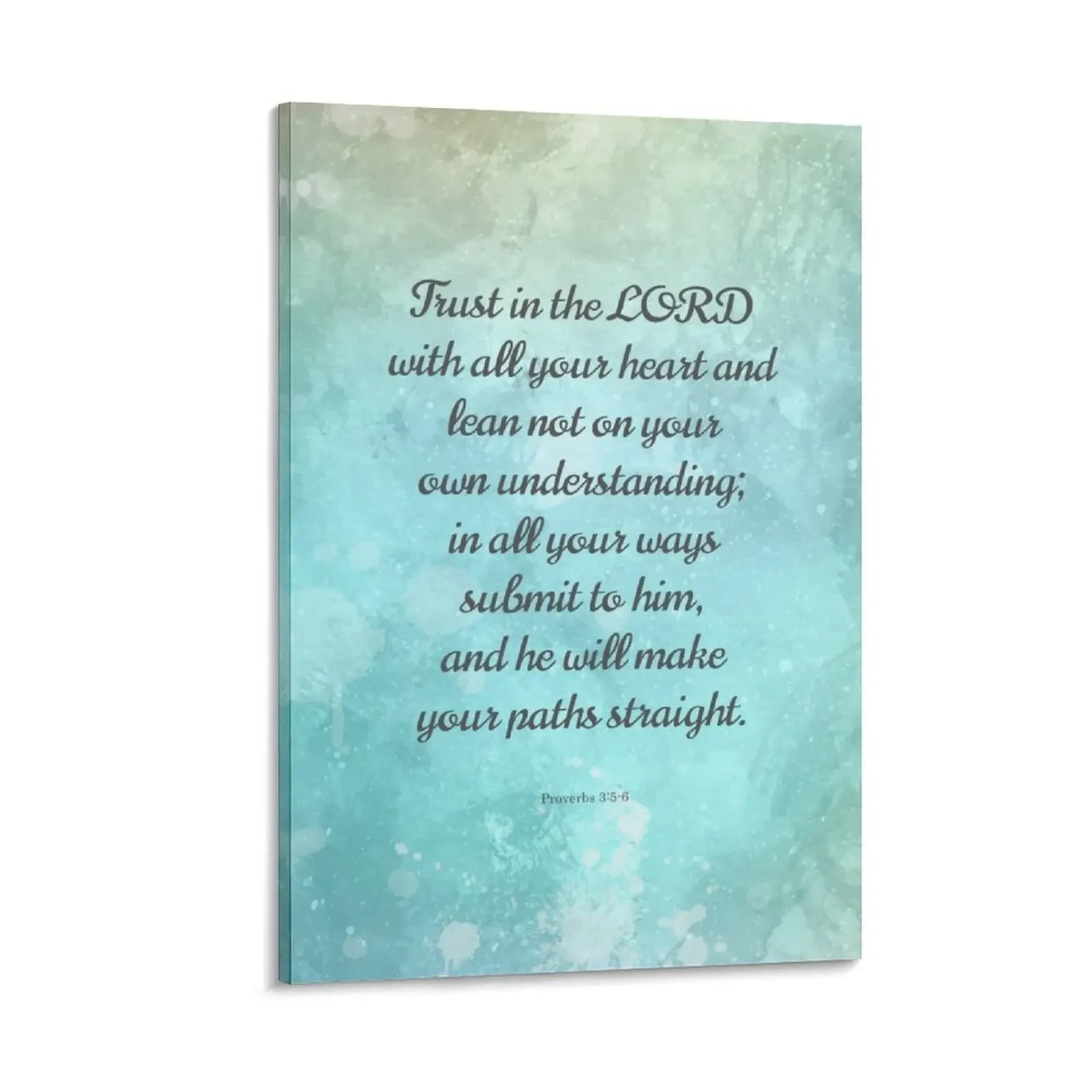 

Proverbs 3:5-6 Encouraging Bible Verse Canvas Painting Decorative painting for bedroom room decoration poster posters for wall