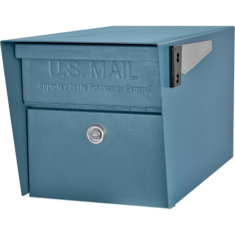 7584 Mail Manager Curbside Locking Security Mailbox, Century Blue