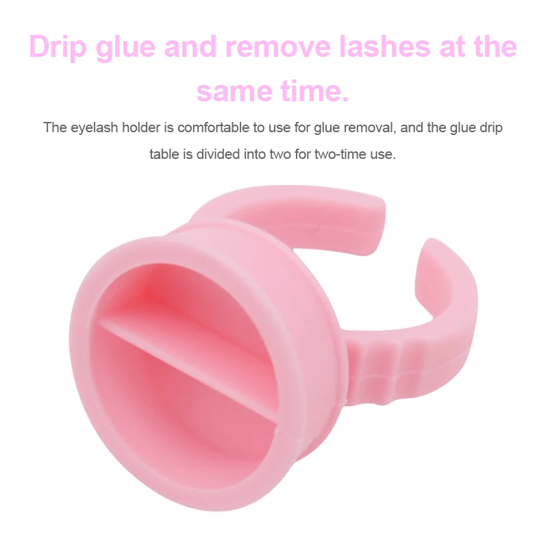 500 個使い捨て白接着剤ホルダーリング接着剤パレット眉毛タトゥー顔料まつげエクステンション容器リングカップ