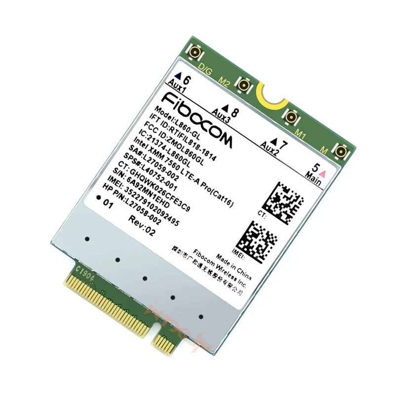 Cat16 Fibocom L860-GL 4G Module Wlan Card FDD-LTE TDD-LTE For HP laptop Elitebook 830 1040 G5