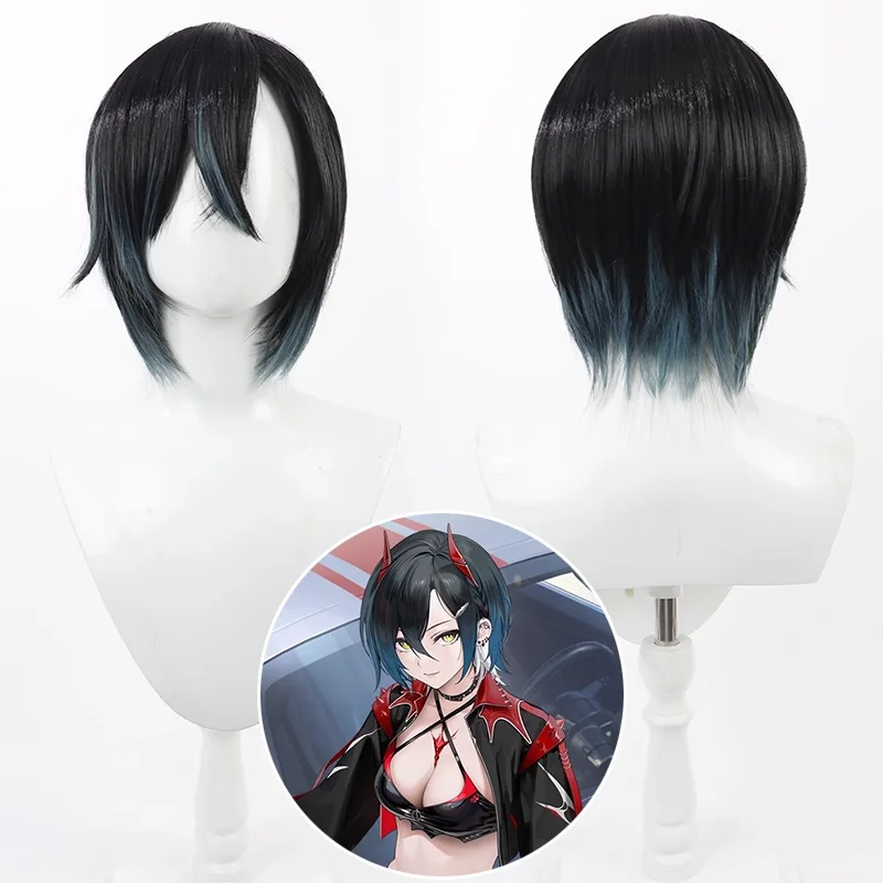 

Azur Lane Ulrich Von Hutten Cosplay Wig Short Mixed Heat Resistant Synthetic Hair Halloween Party Role Play Carnival + Wig Cap