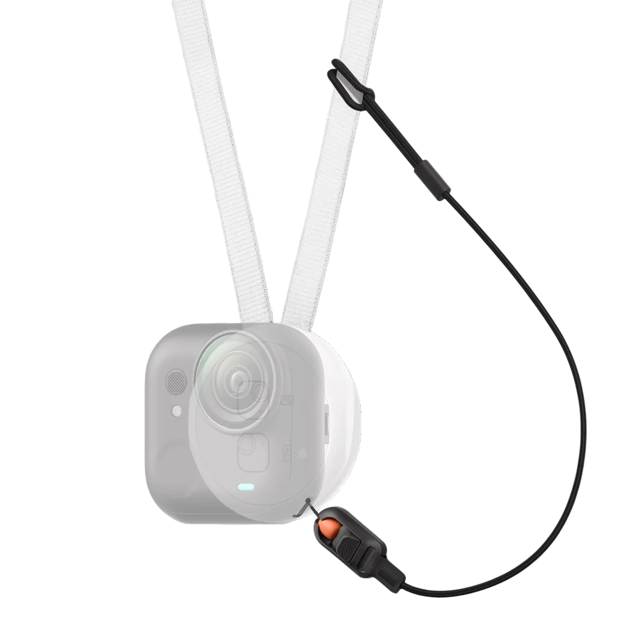 Quick Release Anti Loss Lanyard voor Insta360 GO Ultra nekband Veilig camerakoord met zwarte en grijze kleuren