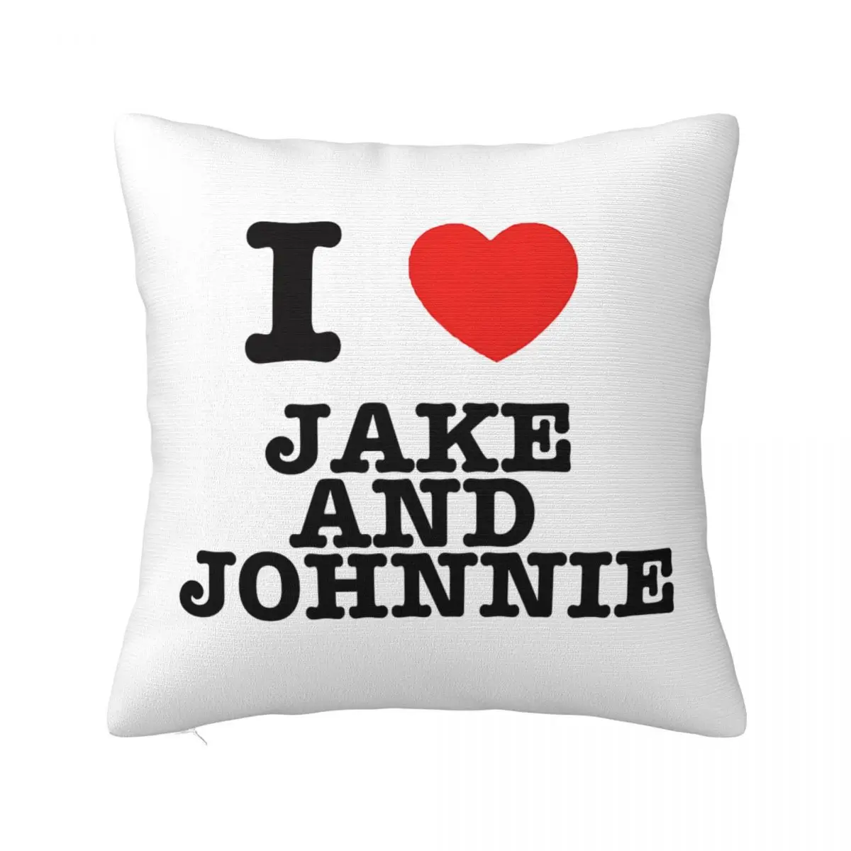 

I Love Jake And Johnnie Pillowcase Polyester Cushion Cover Decoration Pillow Case Cover Home Square 45*45cm