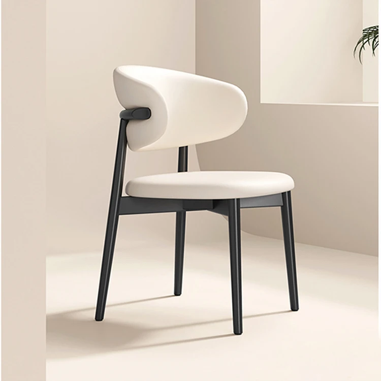 Vintage Dining Chairs Velvet Sherpa Wooden Nordic Style Comfortable Upholstered Furniture for Restaurant Events