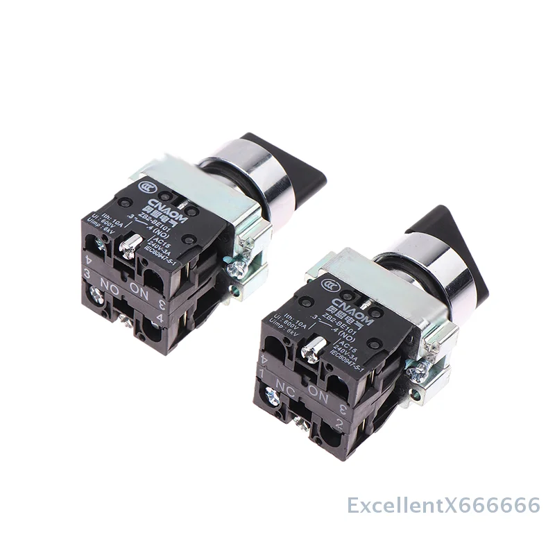 1 Piece 22mm Selector Knob Switch 2NO/1NO1NC 2/3 Position Self Locking/Resetting for Electronics