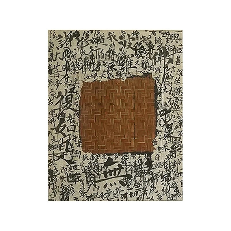 Retro style hand-painted dining side cabinet decorative painting