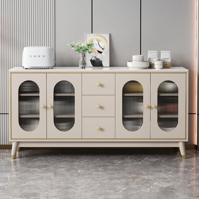 Wood Tv Stand Sideboard Cupboard Storage Modern Filing Bar Cabinet Sideboard Closet Drawers Glass Cajonera Dining Room Sets