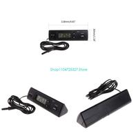 D8KF Digital Thermometer Hygrometer Temperature Humidity Gauge with Probe for Vehicle Terrarium for Tank Refrigerator