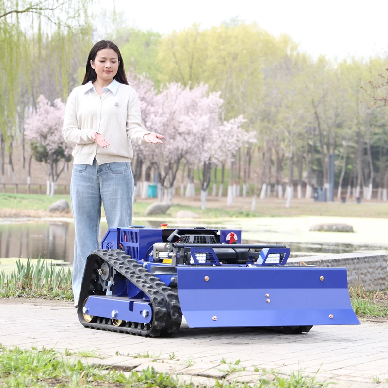 

Customized Remote Control Crawler Lawn Mower Agricultural Reclamation Orchard Weeding Slope Mowing All-Terrain Pass