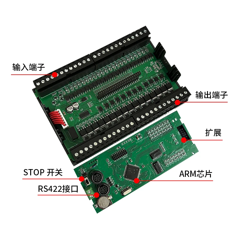 The programmable PLC FX3U 10/14/20/24/30/40MR/MT industrial control board is compatible.