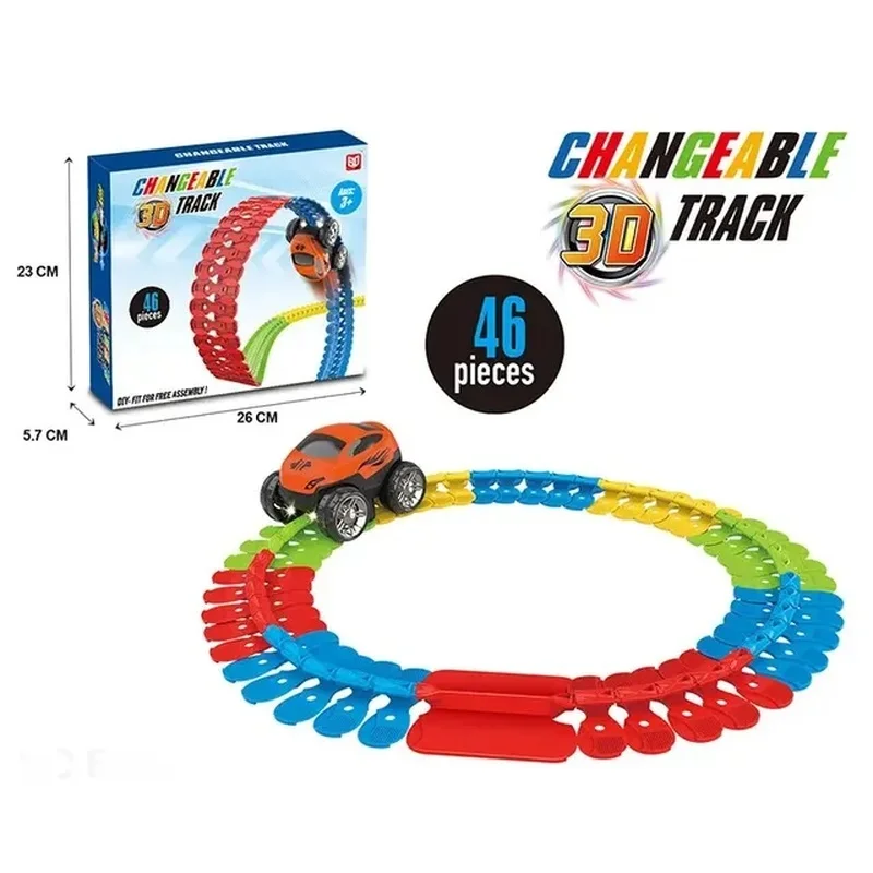 Rechargeable Kids Track Cars Sets Children Anti Gravity Magnetic Assembly Vehicle Boy Flexible Railway Toys Kit Birthday Gift