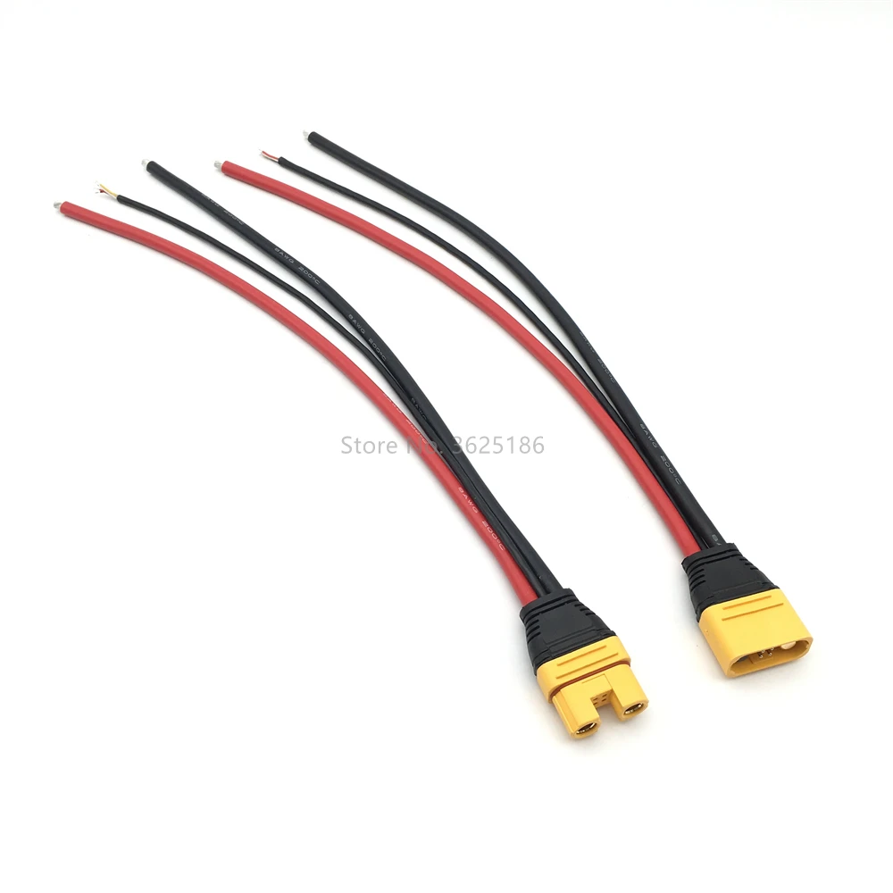 Amass AS150U 70A Copper Plated Male / Female Plug Connector Resistance Adapter Cable For RC Racing Drone FPV Model Spare Part