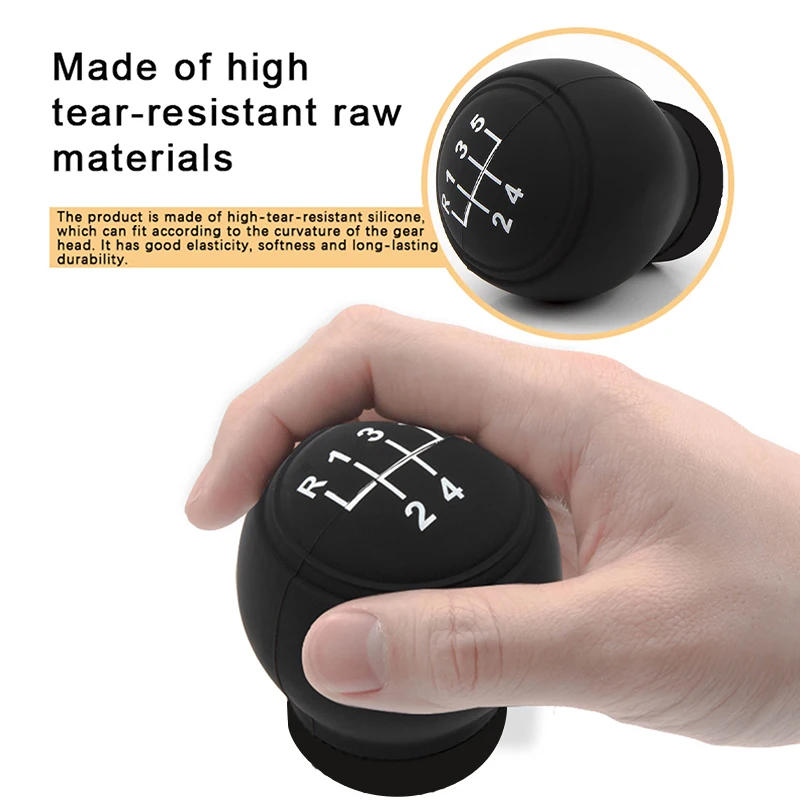 Universal Silicone Car Gear Head Shift Knob Cover Gear Shift Non Slip Grip Handle Case Wear-resistant Gear Rod Cover image 2