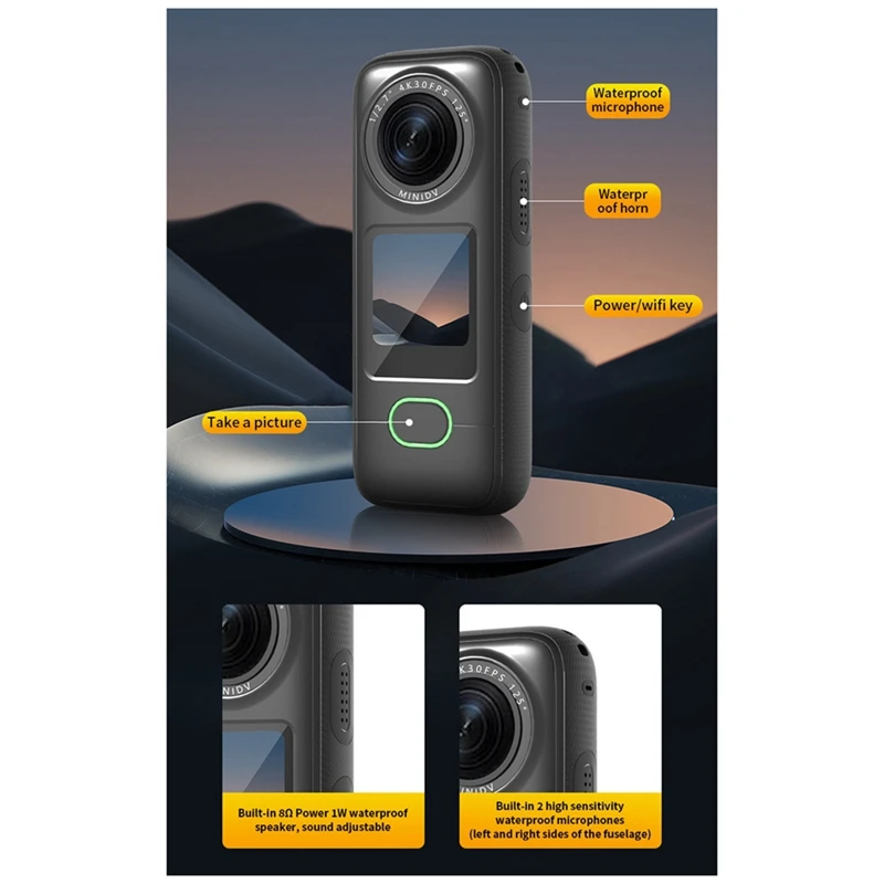 4K HD WIFI Wireless Sports Camera Motorcycle Driving Recorder Outdoor Helmet Cycling Photography Video Recorder, Easy To Use - Image 5