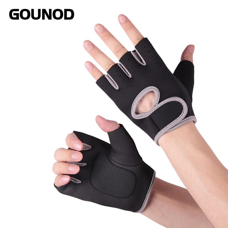 

SKDK Cycling Gloves Breathable Body Building Training Wrist Gloves Weight Lifting Silica Gel Anti-Skid Sports Gym Fitness Gloves