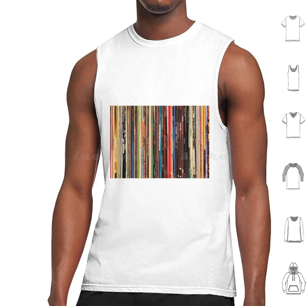 Record Collector Tank Tops Print Cotton Vinyl Records Record Collector Crate Digger Music Turntable Record Store Records