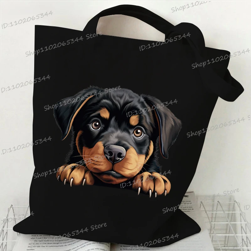 Funny Dogs Graphic Handbag For Women French Bulldog Rottweiler BoykinSpaniel Different Breed Dog Trend Animal Lover Shoulder Bag