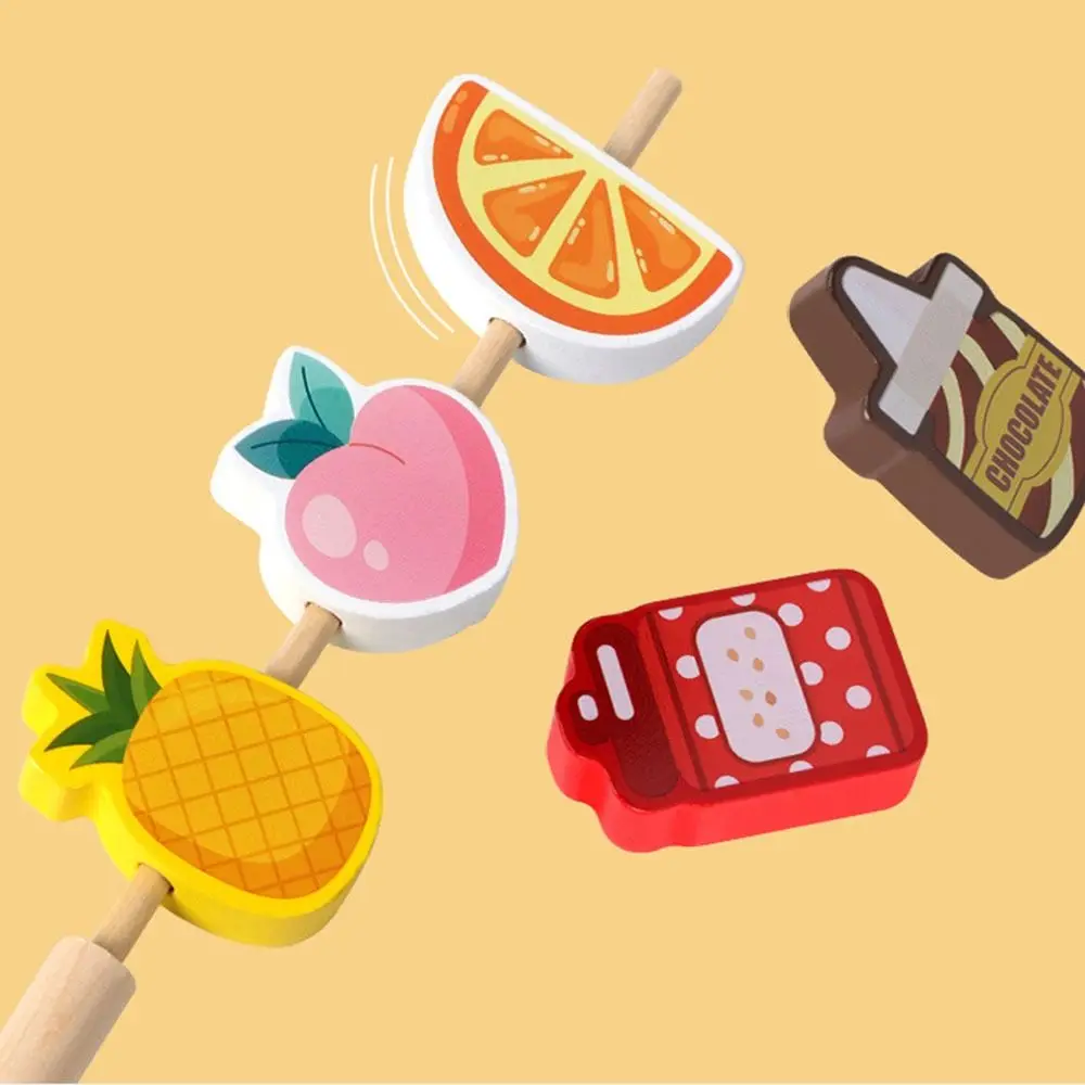 Creative Multicolor Montessori Wooden Toys Wood Barbecue Playing Kitchen Toys DIY Playing House Educational Toys Toy