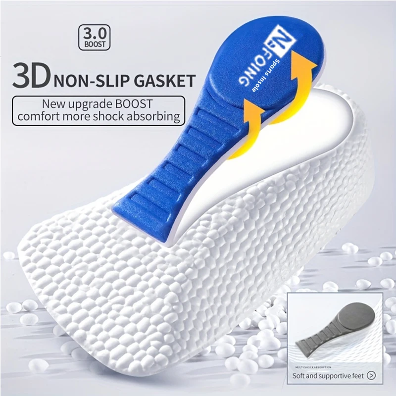 Memory Foam Height Increase Insoles for Men Women Shoes Flat Feet Arch Support Orthopedic Insoles Sneakers Heel Lift Shoe Pads image 3